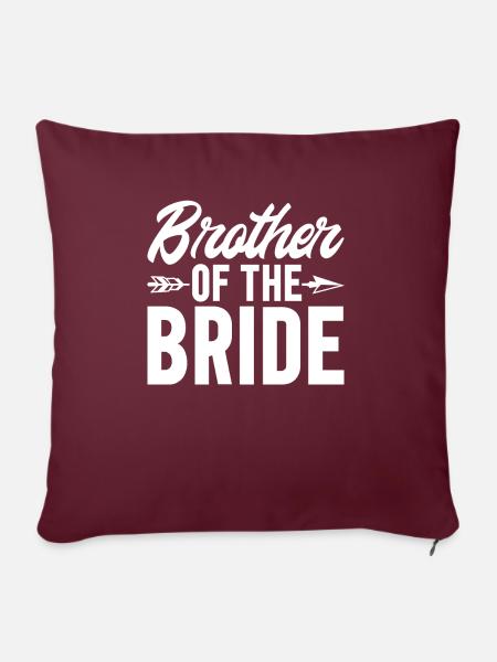 Brother Gifts - Sofakissenbezug 45 x 45 cm - Burgunderrot