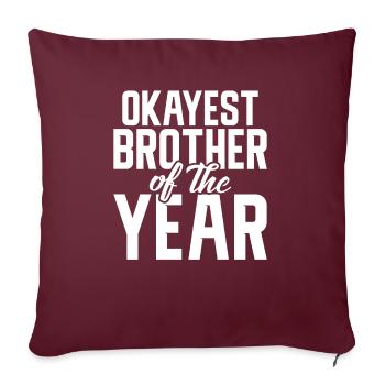 Brother Gifts - Sofakissenbezug 45 x 45 cm - Burgunderrot - Vorne
