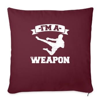 Kickboxen Kickboxer Kickboxing - Sofakissenbezug 45 x 45 cm - Burgunderrot - Vorne