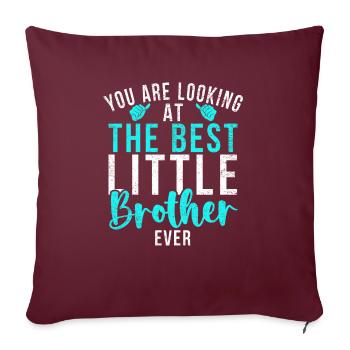 Cadeaux Petit Frère - Housse de coussin décorative 45 x 45 cm - bordeaux - Devant