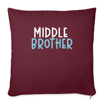 Cadeaux du frère du milieu - Housse de coussin décorative 45 x 45 cm - bordeaux - Devant