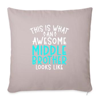 Middle Brother Gifts - Sofakissenbezug 45 x 45 cm - helles Taupe - Vorne
