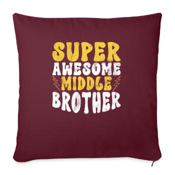 Cadeaux du frère du milieu - Housse de coussin décorative 45 x 45 cm - bordeaux - Devant