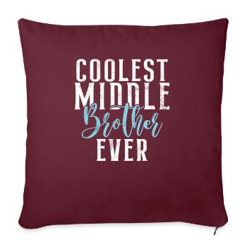Middle Brother Gifts - Sofa pillowcase 17,3'' x 17,3'' (45 x 45 cm) - burgundy - Front