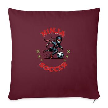Football Ninja Sports athlétiques Arts martiaux - Housse de coussin décorative 45 x 45 cm - bordeaux - Devant