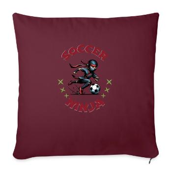 Football Ninja Sports athlétiques Arts martiaux - Housse de coussin décorative 45 x 45 cm - bordeaux - Devant