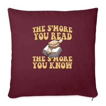 The Smore You Read The Smore You Know Marshmallow - Sofakissenbezug 45 x 45 cm - Burgunderrot - Vorne