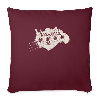 Nashville Tennessee Country Musik - Sofakissenbezug 45 x 45 cm - Burgunderrot - Vorne