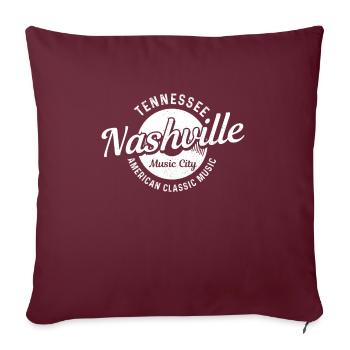 Nashville Tennessee Country Musik - Sofakissenbezug 45 x 45 cm - Burgunderrot - Vorne