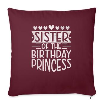 Cadeaux de soeur - Housse de coussin décorative 45 x 45 cm - bordeaux - Devant