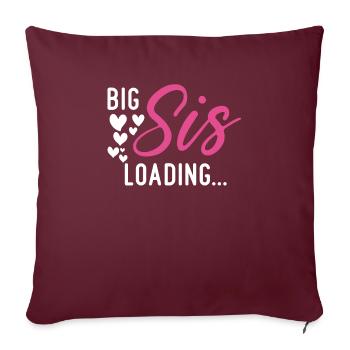 Cadeaux de soeur - Housse de coussin décorative 45 x 45 cm - bordeaux - Devant