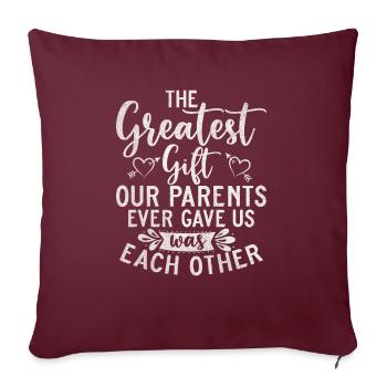 Cadeaux de soeur - Housse de coussin décorative 45 x 45 cm - bordeaux - Devant