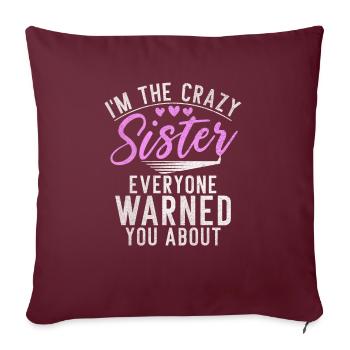 Cadeaux de soeur - Housse de coussin décorative 45 x 45 cm - bordeaux - Devant