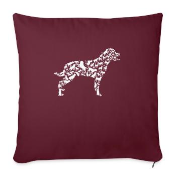 Rottweiler Chien Maman Rottweiler Papa - Housse de coussin décorative 45 x 45 cm - bordeaux - Devant