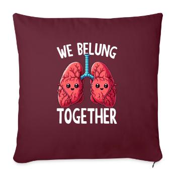 Nous avons fait un jeu de mots ensemble - Housse de coussin décorative 45 x 45 cm - bordeaux - Devant