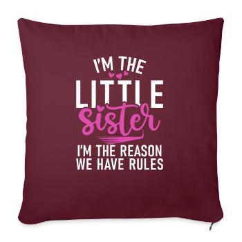 Little Sister Gifts - Sofa pillowcase 17,3'' x 17,3'' (45 x 45 cm) - burgundy - Front