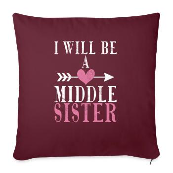 Middle Sister Gifts - Sofa pillowcase 17,3'' x 17,3'' (45 x 45 cm) - burgundy - Front