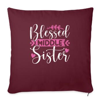 Middle Sister Gifts - Sofa pillowcase 17,3'' x 17,3'' (45 x 45 cm) - burgundy - Front