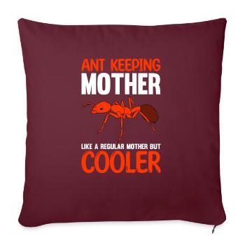 Fourmis fourmilières d’élevage de fourmis - Housse de coussin décorative 45 x 45 cm - bordeaux - Devant