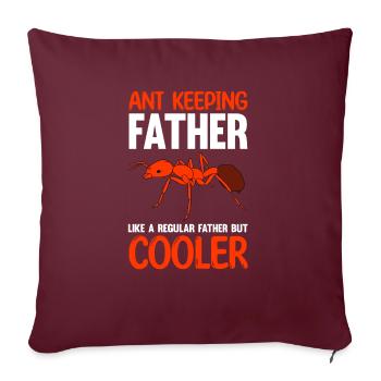 Fourmis fourmilières d’élevage de fourmis - Housse de coussin décorative 45 x 45 cm - bordeaux - Devant