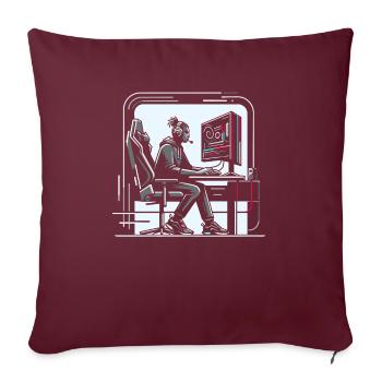 Speedrunning Videospieler Gamer Gaming - Sofakissenbezug 45 x 45 cm - Burgunderrot - Vorne