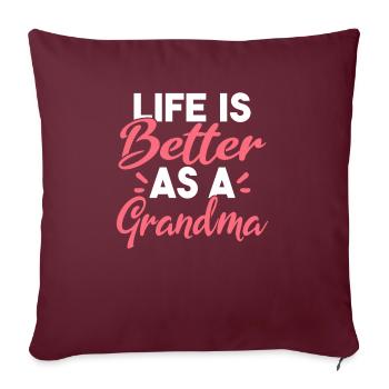 Grandma Gifts - Sofakissenbezug 45 x 45 cm - Burgunderrot - Vorne