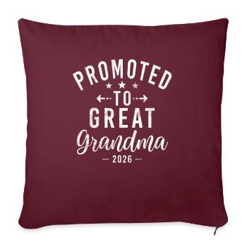 Cadeaux arrière-grand-mère - Housse de coussin décorative 45 x 45 cm - bordeaux - Devant