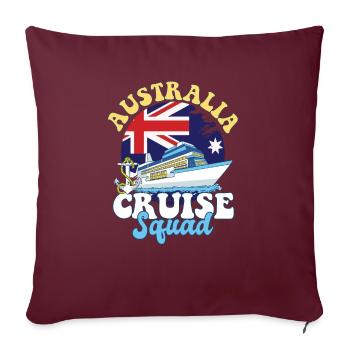 Australia Cruise Squad Family Vacation Trip - Sofakissenbezug 45 x 45 cm - Burgunderrot - Vorne
