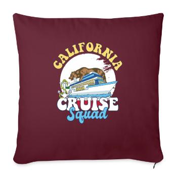 California Cruise Squad Family Vacation Trip - Sofakissenbezug 45 x 45 cm - Burgunderrot - Vorne