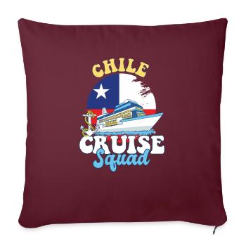 Chile Cruise Squad Family Vacation Trip - Sofakissenbezug 45 x 45 cm - Burgunderrot - Vorne