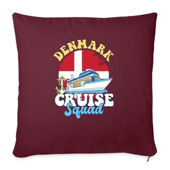 Denmark Cruise Squad Family Vacation Trip - Sofakissenbezug 45 x 45 cm - Burgunderrot - Vorne