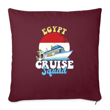 Egypt Cruise Squad Family Vacation Trip - Sofakissenbezug 45 x 45 cm - Burgunderrot - Vorne