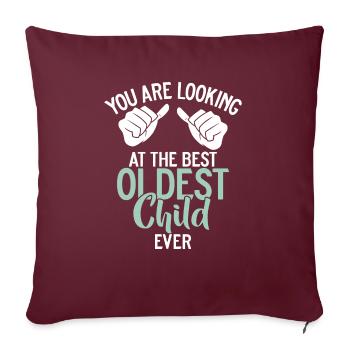 Oldest Child Gifts - Sofa pillowcase 17,3'' x 17,3'' (45 x 45 cm) - burgundy - Front