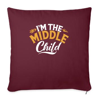 Cadeaux d’enfant du milieu - Housse de coussin décorative 45 x 45 cm - bordeaux - Devant