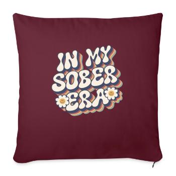 Dans mon époque de sobriété, la sobriété, la vie, - Housse de coussin décorative 45 x 45 cm - bordeaux - Devant