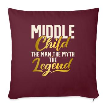Middle Child Gifts - Sofa pillowcase 17,3'' x 17,3'' (45 x 45 cm) - burgundy - Front
