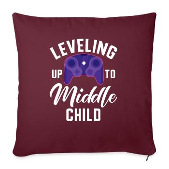 Cadeaux d’enfant du milieu - Housse de coussin décorative 45 x 45 cm - bordeaux - Devant