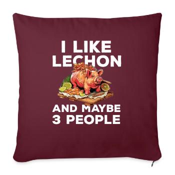 Philippines Philippines Femmes Hommes Cuisine philippine - Housse de coussin décorative 45 x 45 cm - bordeaux - Devant