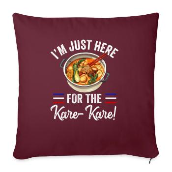 Philippines Philippines Femmes Hommes Cuisine philippine - Housse de coussin décorative 45 x 45 cm - bordeaux - Devant
