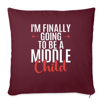 Cadeaux d’enfant du milieu - Housse de coussin décorative 45 x 45 cm - bordeaux - Devant
