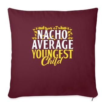 Youngest Child Gift - Sofa pillowcase 17,3'' x 17,3'' (45 x 45 cm) - burgundy - Front