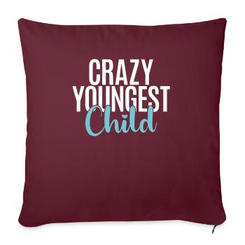 Youngest Child Gift - Sofa pillowcase 17,3'' x 17,3'' (45 x 45 cm) - burgundy - Front