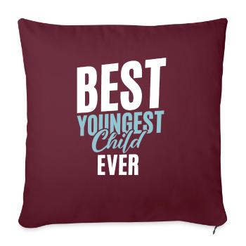 Youngest Child Gift - Sofa pillowcase 17,3'' x 17,3'' (45 x 45 cm) - burgundy - Front