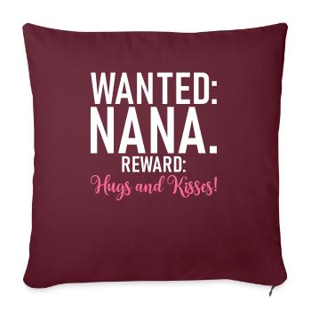 Cadeaux Nana - Housse de coussin décorative 45 x 45 cm - bordeaux - Devant
