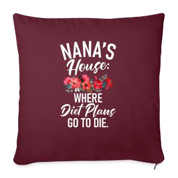 Nana Gifts - Sofa pillowcase 17,3'' x 17,3'' (45 x 45 cm) - burgundy - Front
