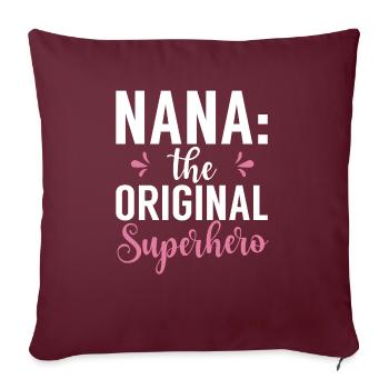 Cadeaux Nana - Housse de coussin décorative 45 x 45 cm - bordeaux - Devant