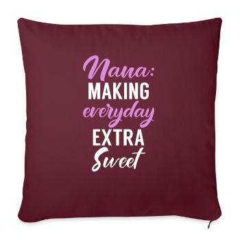 Nana Gifts - Sofa pillowcase 17,3'' x 17,3'' (45 x 45 cm) - burgundy - Front