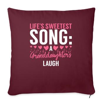 Granddaughter Gifts - Sofa pillowcase 17,3'' x 17,3'' (45 x 45 cm) - burgundy - Front