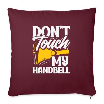 Instrument de musique choral Cloche à main - Housse de coussin décorative 45 x 45 cm - bordeaux - Devant