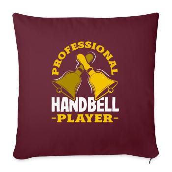 Instrument de musique choral Cloche à main - Housse de coussin décorative 45 x 45 cm - bordeaux - Devant
